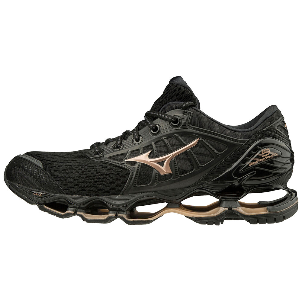 Mizuno Women's Wave Prophecy 9 Running Shoes Black/Grey (J1GD200051-VLM)